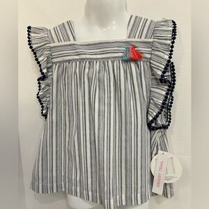Koala Kids Striped Ruffle Top